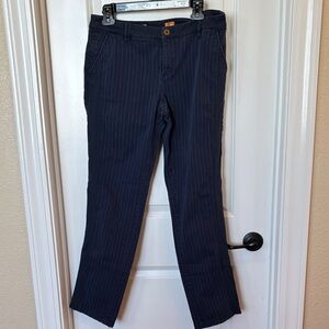Pilcro Navy Pinstripe Pants